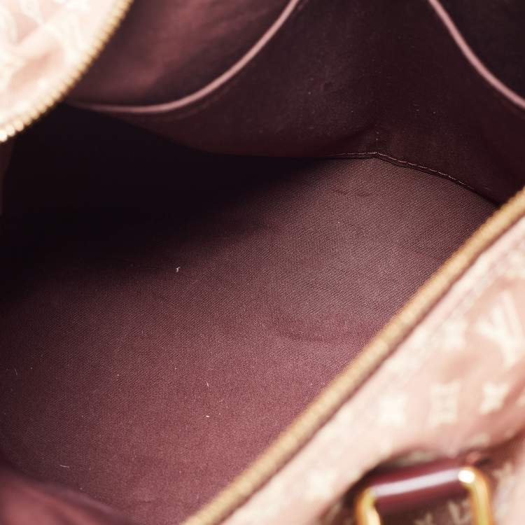 Pre Owned Louis Vuitton Burgundy Monogram Mini Lin Canvas Speedy 30 Bag
