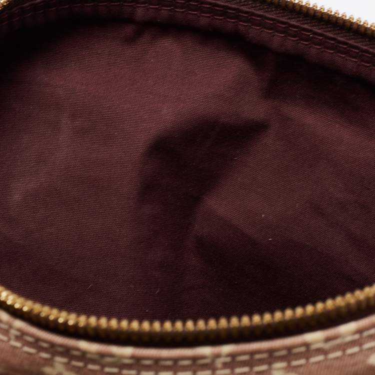 Pre Owned Louis Vuitton Burgundy Monogram Mini Lin Canvas Speedy 30 Bag