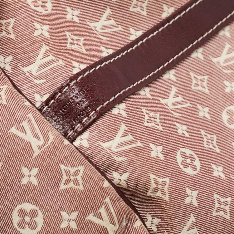 Pre Owned Louis Vuitton Burgundy Monogram Mini Lin Canvas Speedy 30 Bag