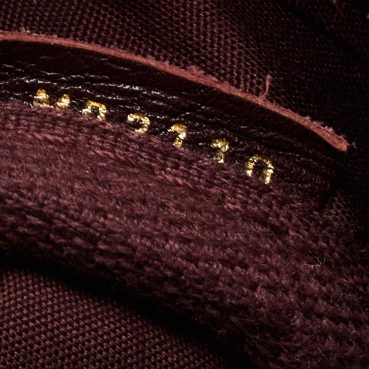 Pre Owned Louis Vuitton Burgundy Monogram Mini Lin Canvas Speedy 30 Bag