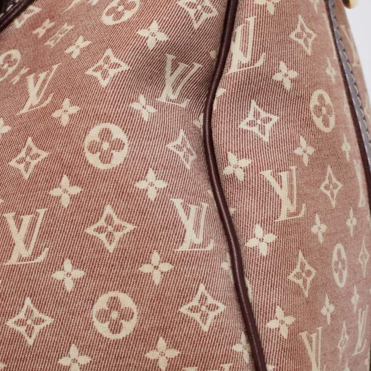 Pre Owned Louis Vuitton Burgundy Monogram Mini Lin Canvas Speedy 30 Bag