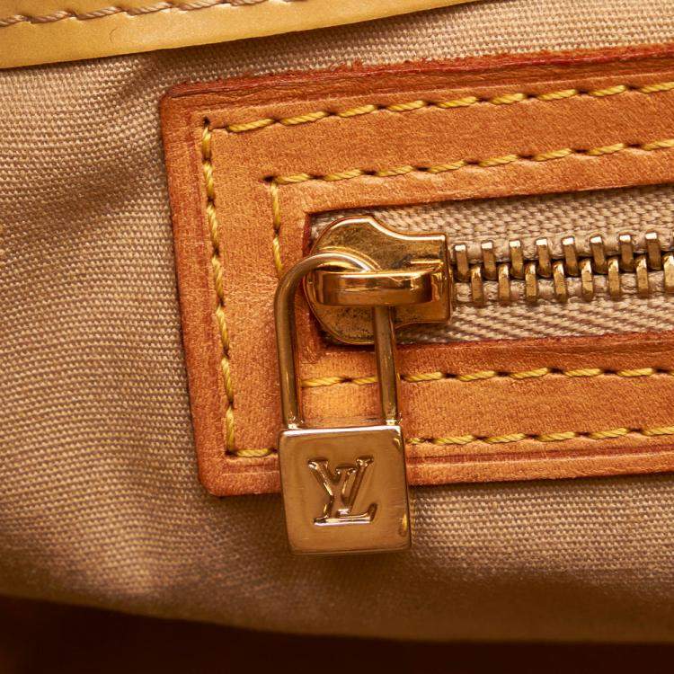Pre Owned Louis Vuitton Brown/Beige Vernis Reade PM