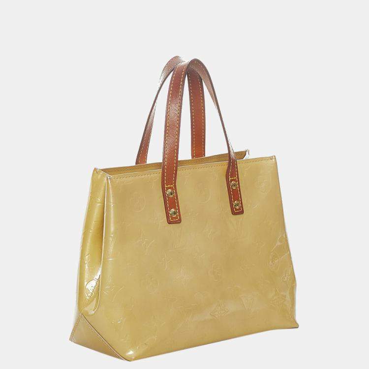 Pre Owned Louis Vuitton Brown/Beige Vernis Reade PM