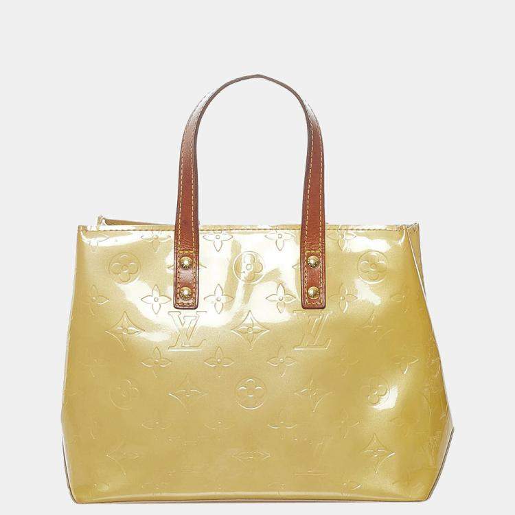 Pre Owned Louis Vuitton Brown/Beige Vernis Reade PM