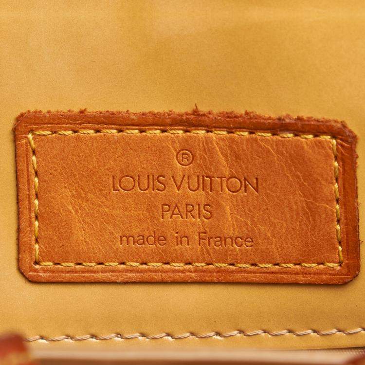 Pre Owned Louis Vuitton Brown/Beige Vernis Reade PM