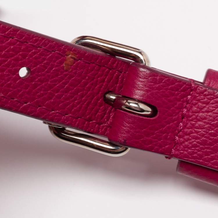 Pre Owned Louis Vuitton Fuchsia/Flamme Leather Lockme II Bag