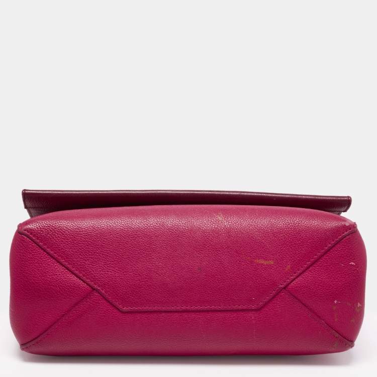 Pre Owned Louis Vuitton Fuchsia/Flamme Leather Lockme II Bag