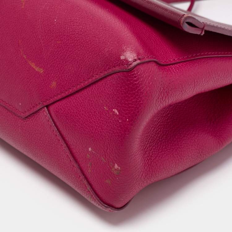 Pre Owned Louis Vuitton Fuchsia/Flamme Leather Lockme II Bag