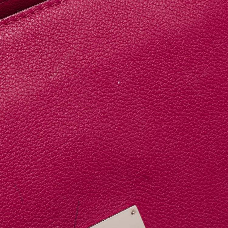 Pre Owned Louis Vuitton Fuchsia/Flamme Leather Lockme II Bag