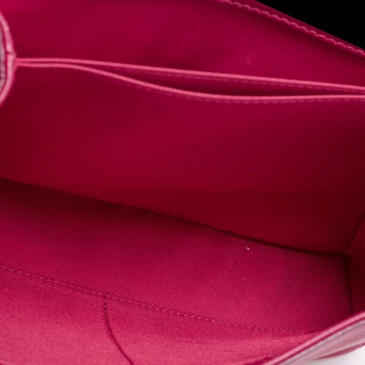 Pre Owned Louis Vuitton Fuchsia/Flamme Leather Lockme II Bag