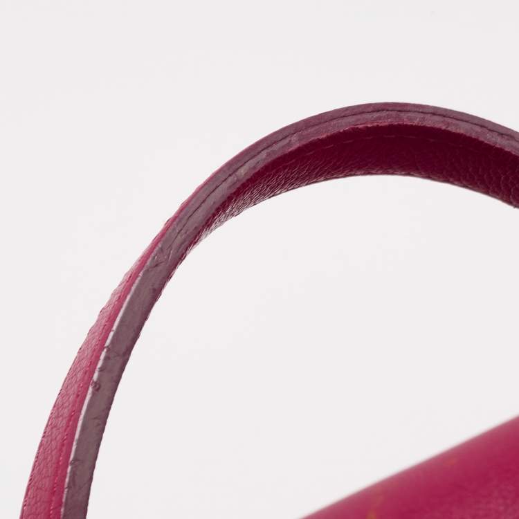 Pre Owned Louis Vuitton Fuchsia/Flamme Leather Lockme II Bag