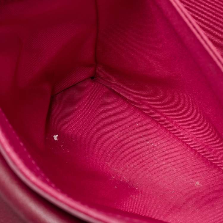 Pre Owned Louis Vuitton Fuchsia/Flamme Leather Lockme II Bag