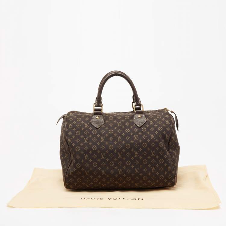 Pre Owned Louis Vuitton Fusain Monogram Idylle Canvas and Leather Speedy 30 Bag