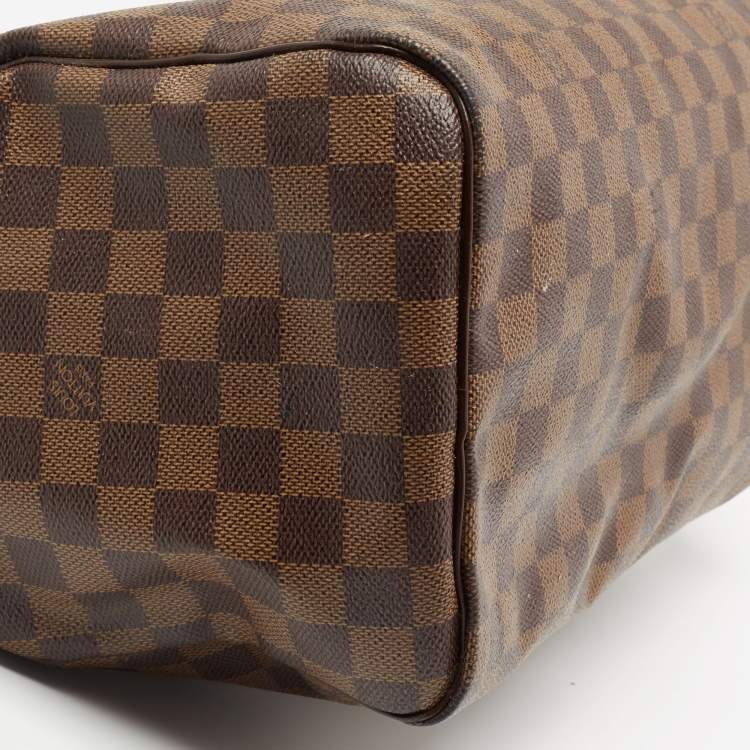 Pre Owned Louis Vuitton Damier Ebene Canvas Speedy 30 Bag