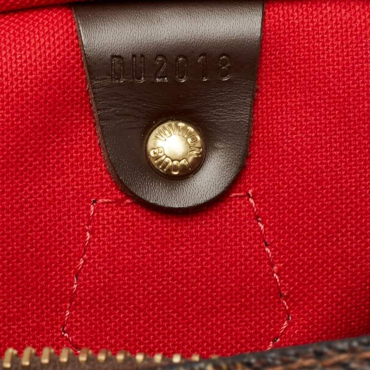 Pre Owned Louis Vuitton Damier Ebene Canvas Speedy 30 Bag