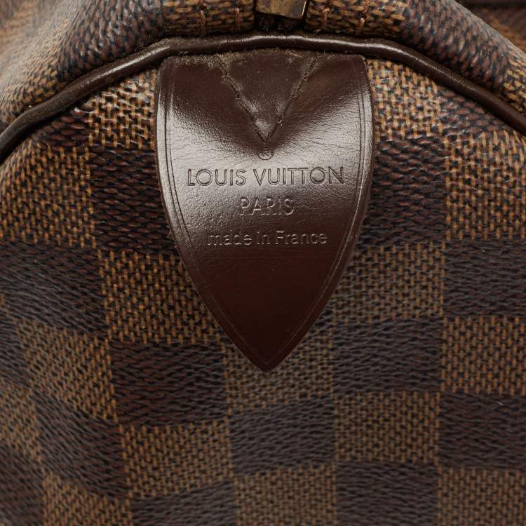 Pre Owned Louis Vuitton Damier Ebene Canvas Speedy 30 Bag