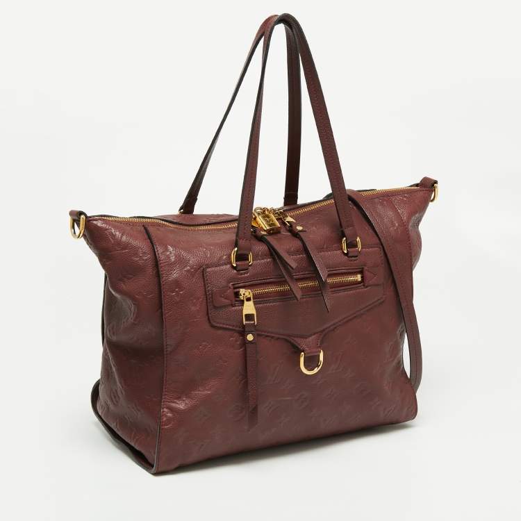 Pre Owned Louis Vuitton Aurore Monogram Empreinte Leather Lumineuse PM Bag