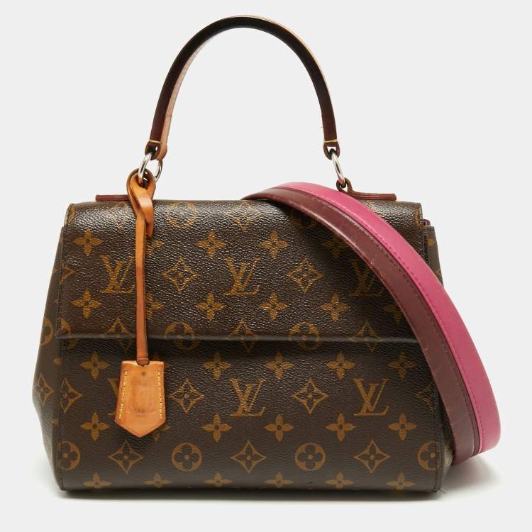 Louis Vuitton Cluny BB Shoulder Bag Brown in Canvas with Gold-tone