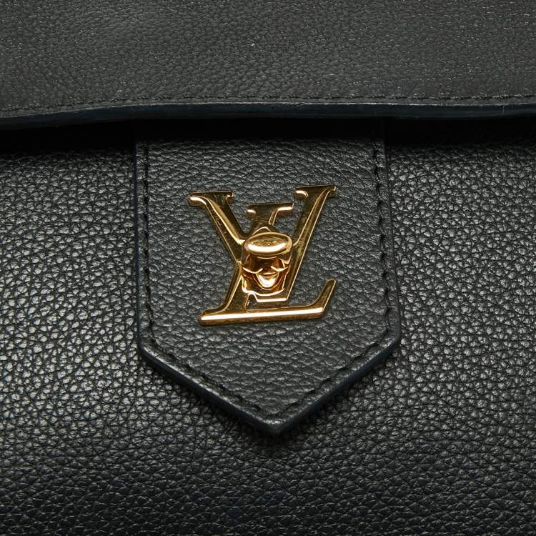 Pre Owned Louis Vuitton Black Empriente Leather Lockme MM Bag