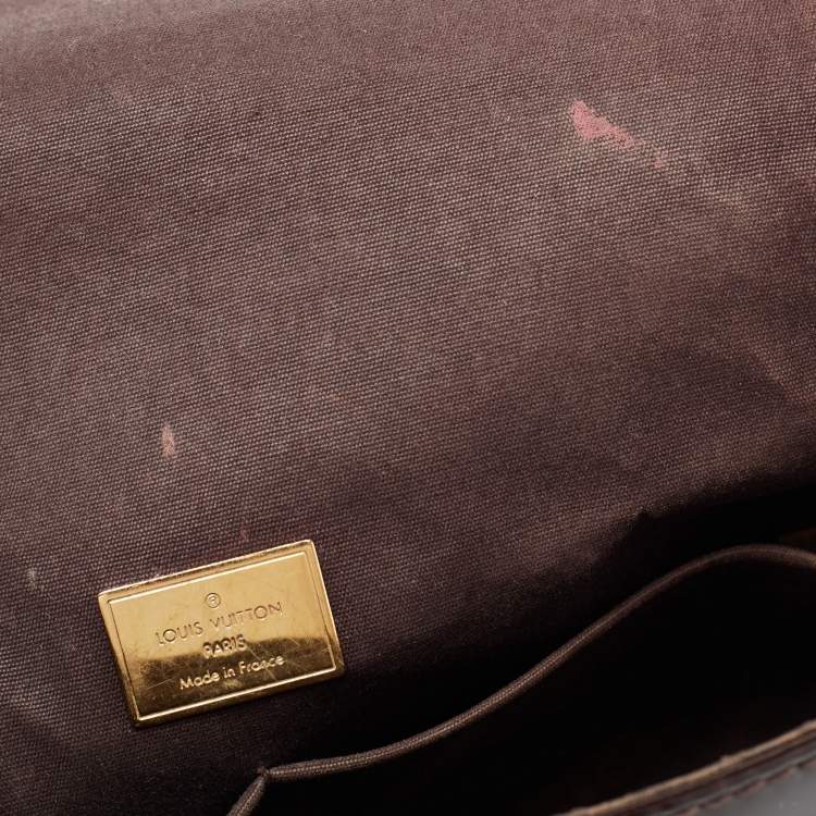 Pre Owned Louis Vuitton Amarante Monogram Vernis Pasadena Bag