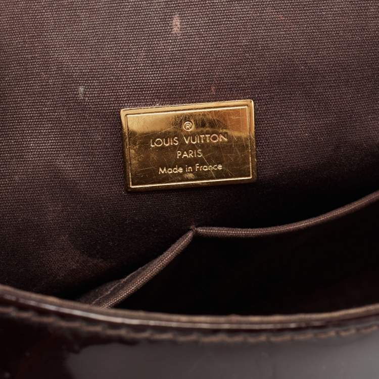 Pre Owned Louis Vuitton Amarante Monogram Vernis Pasadena Bag