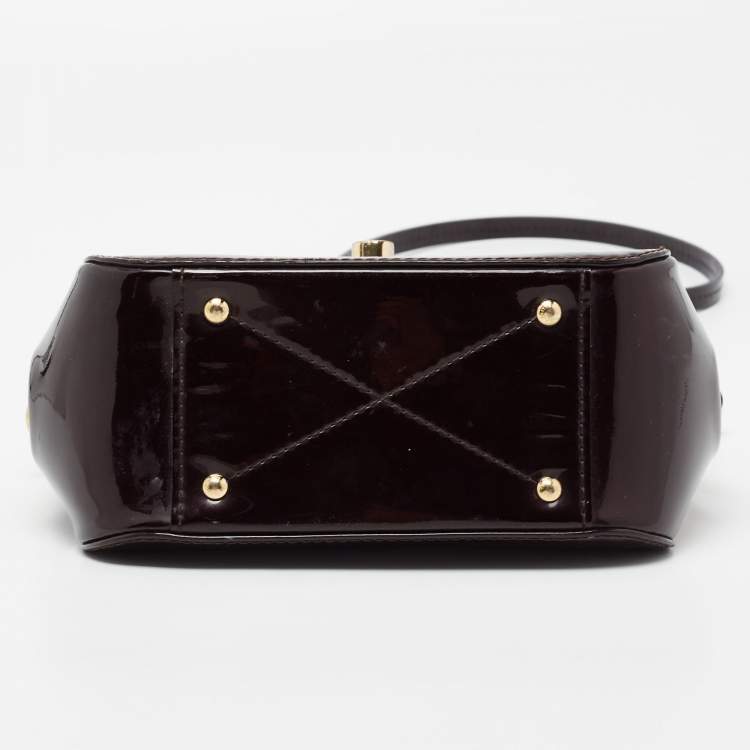 Pre Owned Louis Vuitton Amarante Monogram Vernis Pasadena Bag