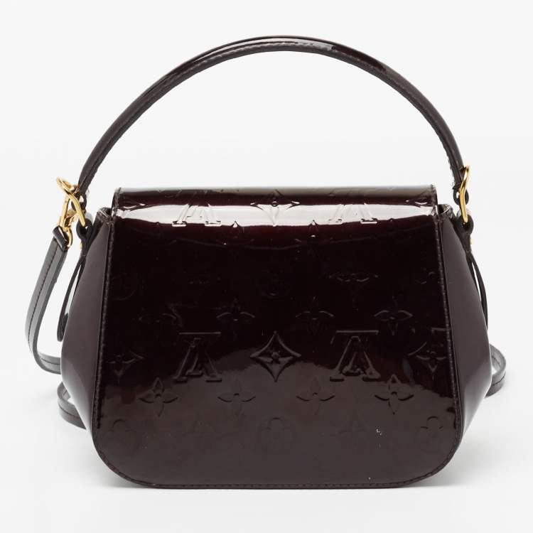 Pre Owned Louis Vuitton Amarante Monogram Vernis Pasadena Bag