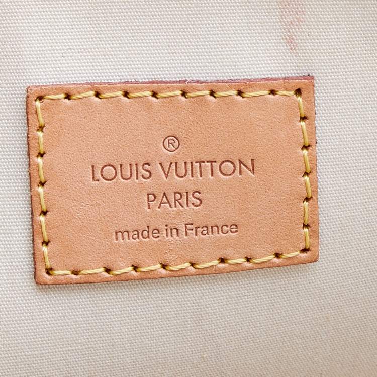 Pre Owned Louis Vuitton Blanc Corail Monogram Vernis Alma PM Bag