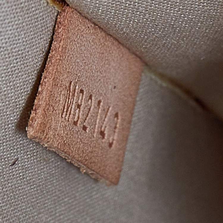 Pre Owned Louis Vuitton Blanc Corail Monogram Vernis Alma PM Bag
