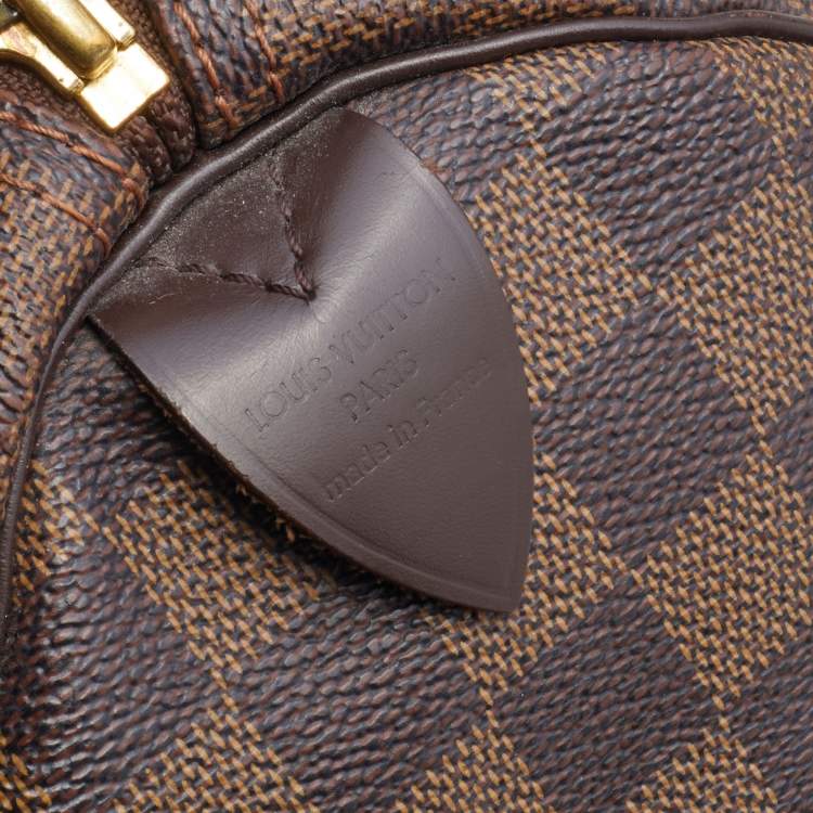 Pre Owned Louis Vuitton Damier Ebene Canvas Speedy 35 Bag