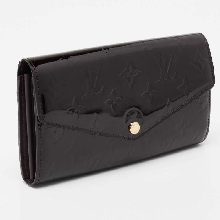Pre Owned Louis Vuitton Amarante Monogram Vernis Jeanne Wallet
