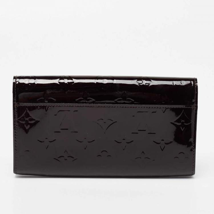 Pre Owned Louis Vuitton Amarante Monogram Vernis Jeanne Wallet