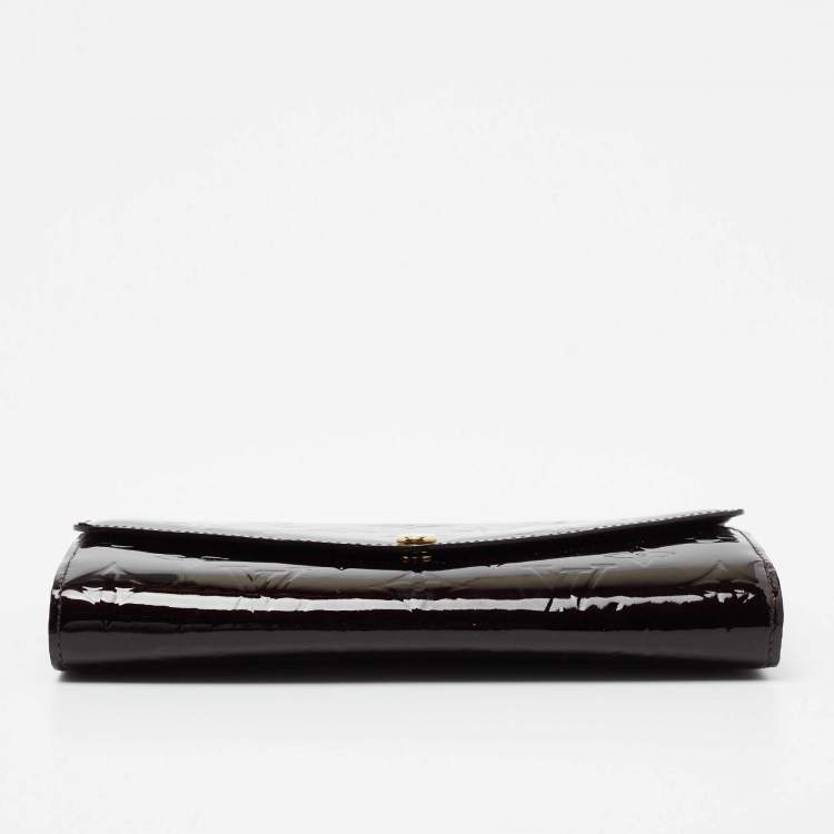Pre Owned Louis Vuitton Amarante Monogram Vernis Jeanne Wallet
