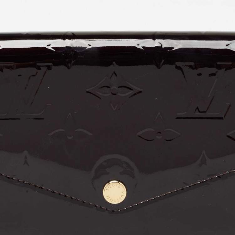 Pre Owned Louis Vuitton Amarante Monogram Vernis Jeanne Wallet