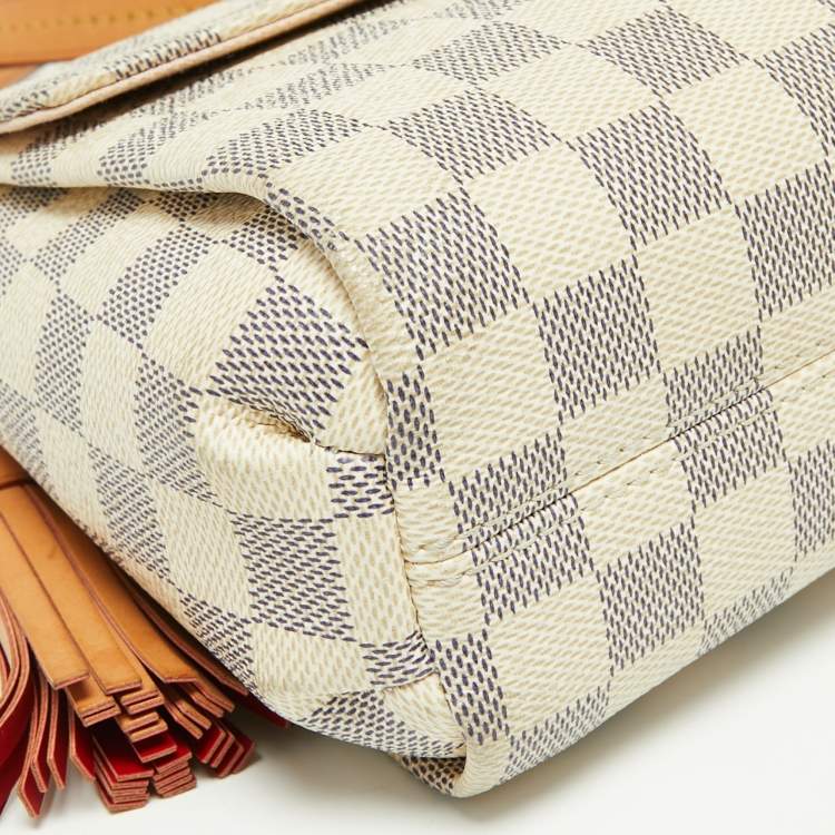 Pre Owned Louis Vuitton Damier Azur Canvas Croisette Bag