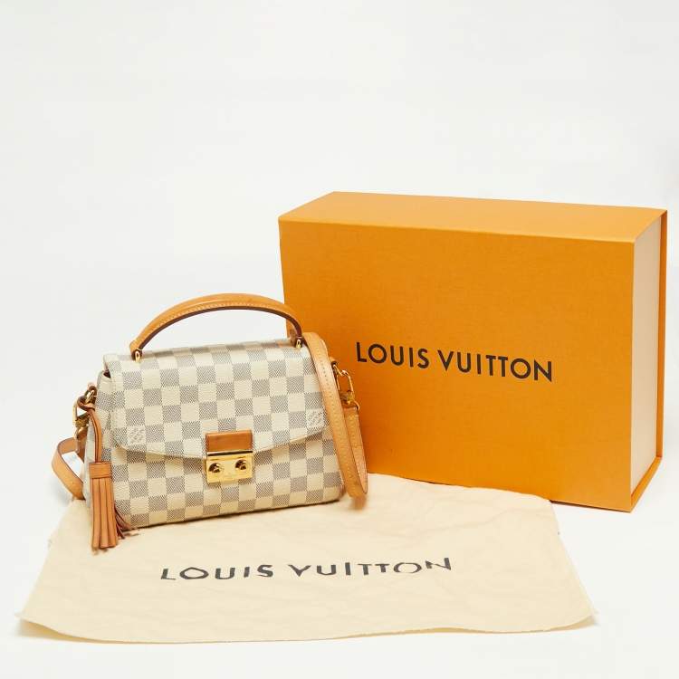 Pre Owned Louis Vuitton Damier Azur Canvas Croisette Bag