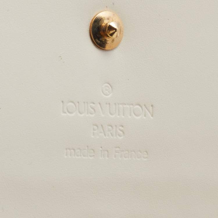 Pre Owned Louis Vuitton White Suhali Leather Porte Tresor International Wallet