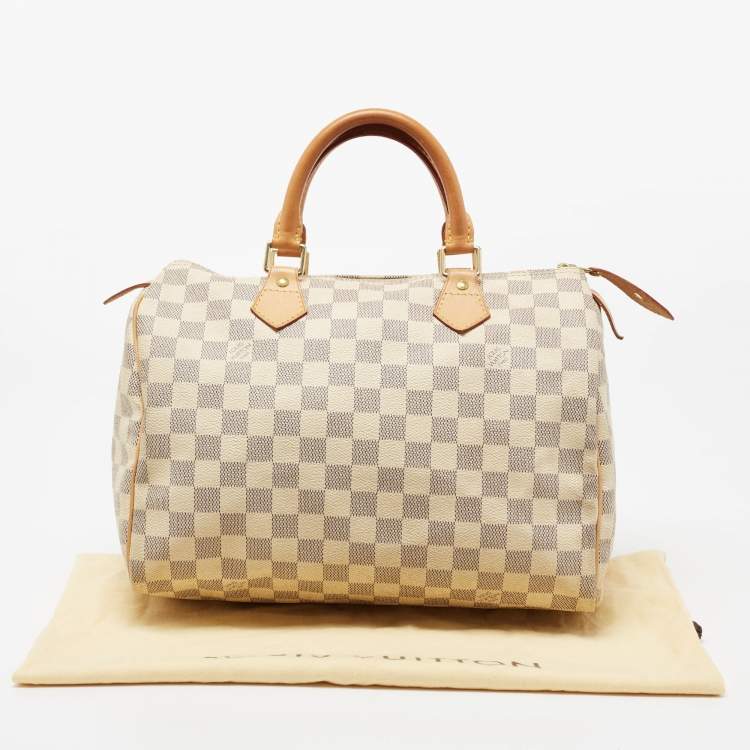 Pre Owned Louis Vuitton Damier Azur Canvas Speedy 30 Bag