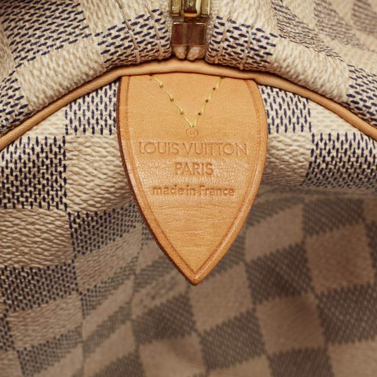 Pre Owned Louis Vuitton Damier Azur Canvas Speedy 30 Bag