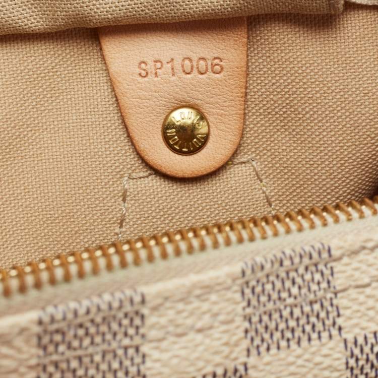 Pre Owned Louis Vuitton Damier Azur Canvas Speedy 30 Bag
