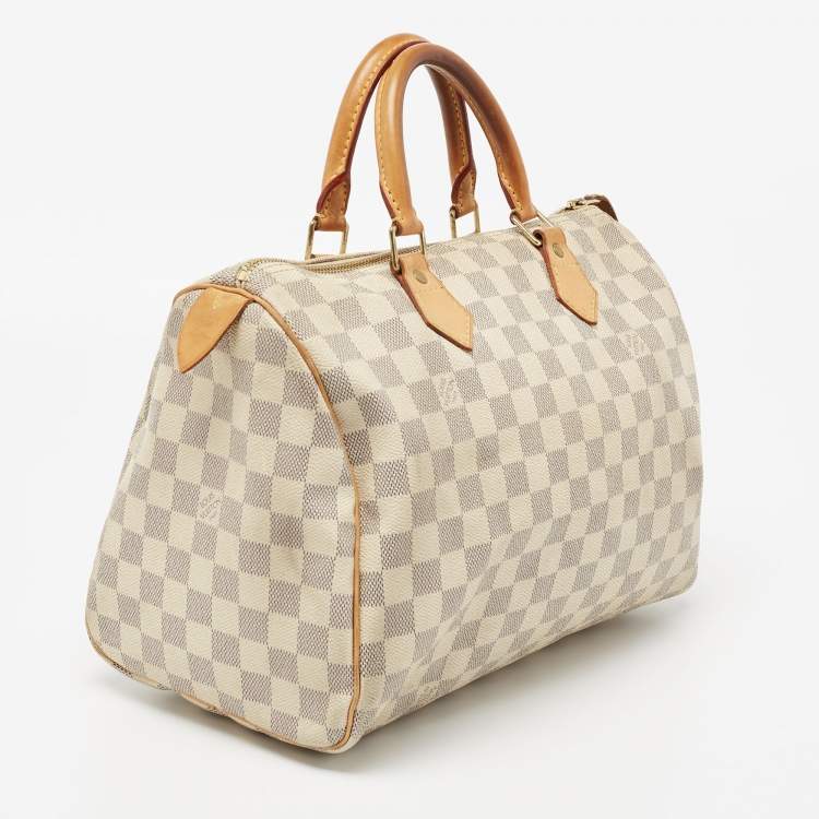 Pre Owned Louis Vuitton Damier Azur Canvas Speedy 30 Bag