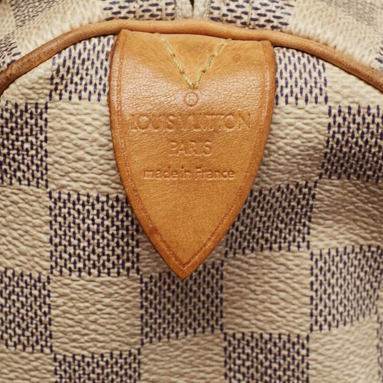 Pre Owned Louis Vuitton Damier Azur Canvas Speedy 30 Bag