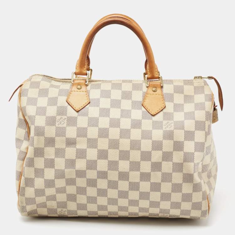 Pre Owned Louis Vuitton Damier Azur Canvas Speedy 30 Bag