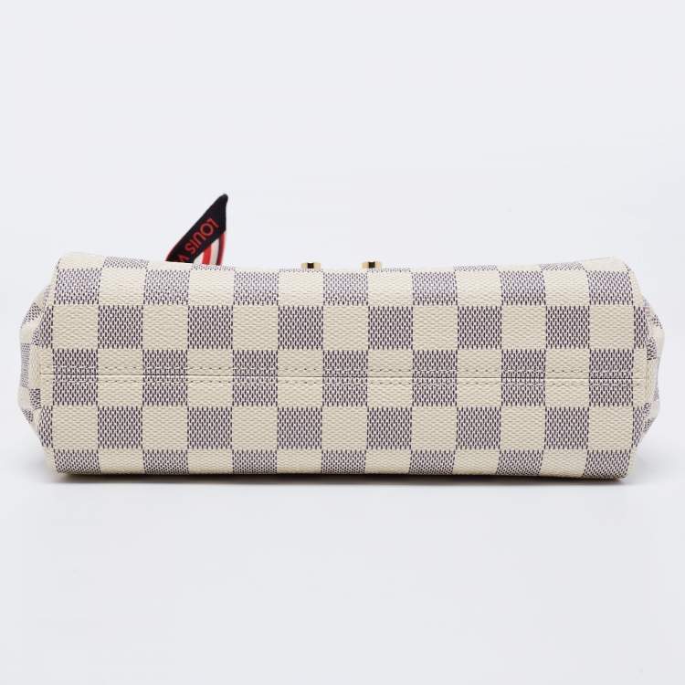 Pre Owned Louis Vuitton Damier Azur Canvas And Leather Croisette Bag