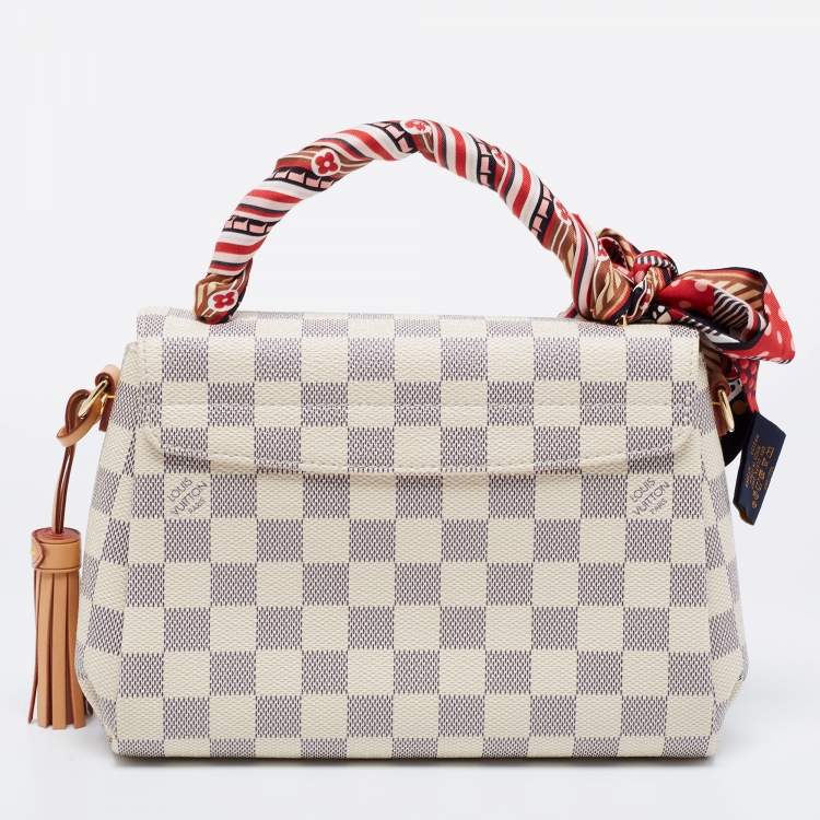 Pre Owned Louis Vuitton Damier Azur Canvas And Leather Croisette Bag