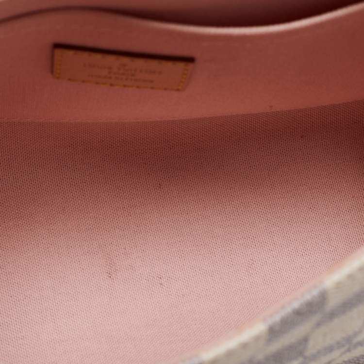 Pre Owned Louis Vuitton Damier Azur Canvas And Leather Croisette Bag