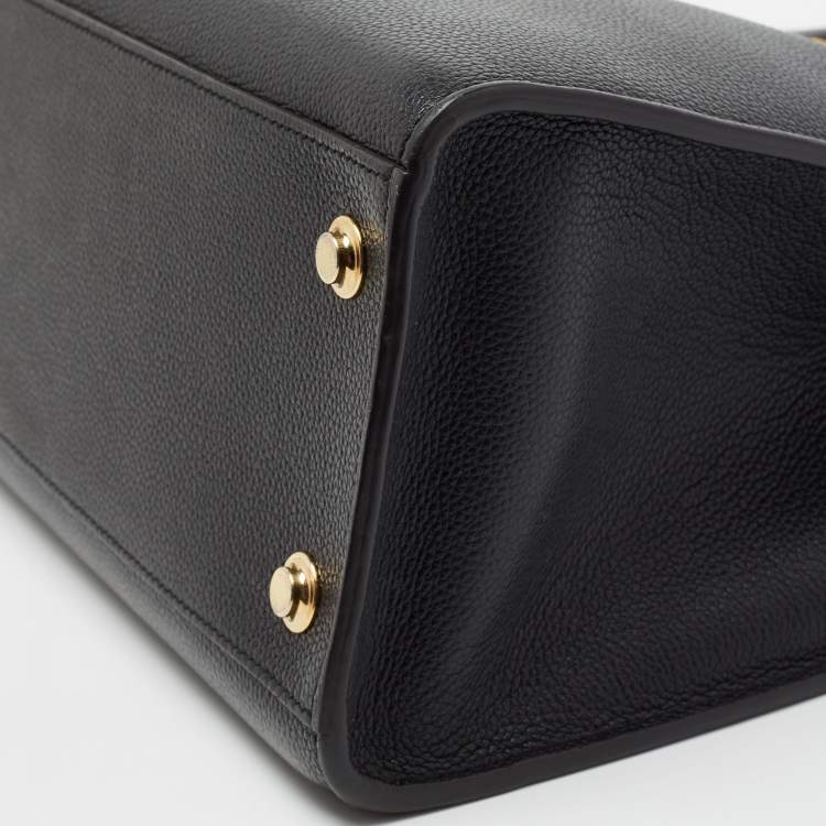Pre Owned Louis Vuitton Black Leather City Steamer MM Bag