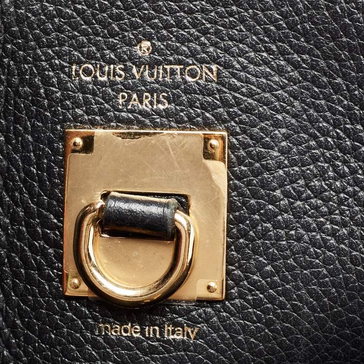 Pre Owned Louis Vuitton Black Leather City Steamer MM Bag
