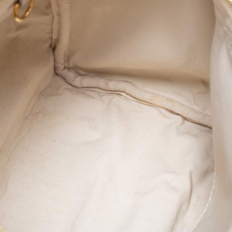 Pre Owned Louis Vuitton Blue/Beige Monogram Mini Lin Croisette Speedy 30
