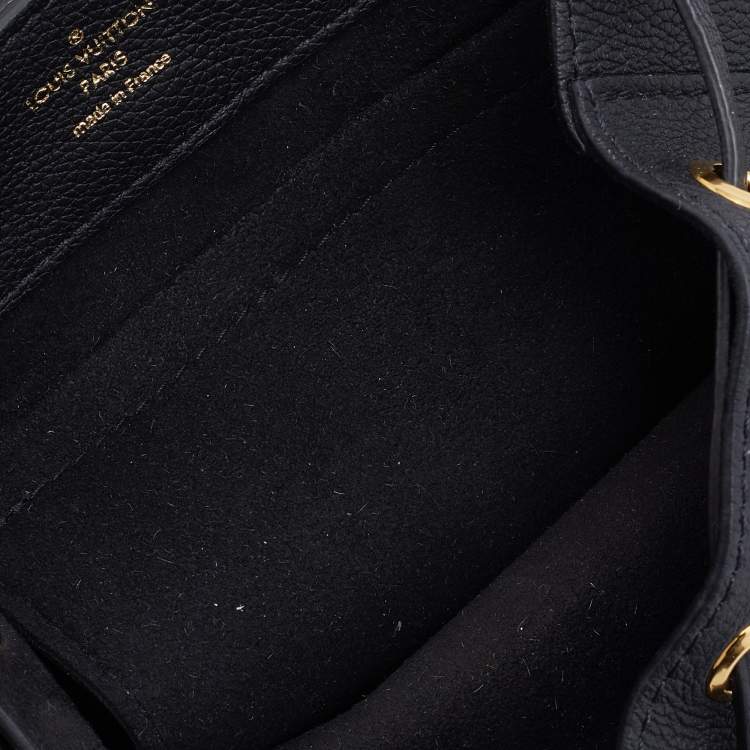 Pre Owned Louis Vuitton Black Leather Lockme Backpack